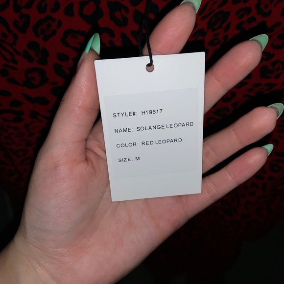 Generation Love Red leopard print ruffle dress—NWT - Picture 13 of 15